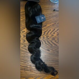 100% Indian Human Hair/13*4 Transparent Lace Frontal Wig 30in Natural Color